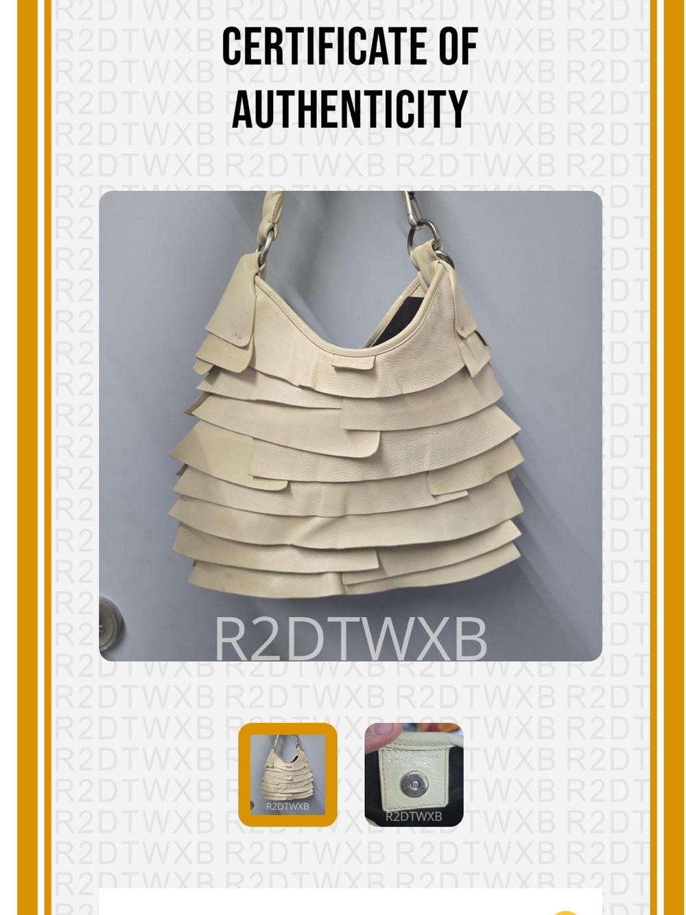 Yves Saint Laurent St. Tropez Layered Leather Shoulder Bag - Picture 5 of 6